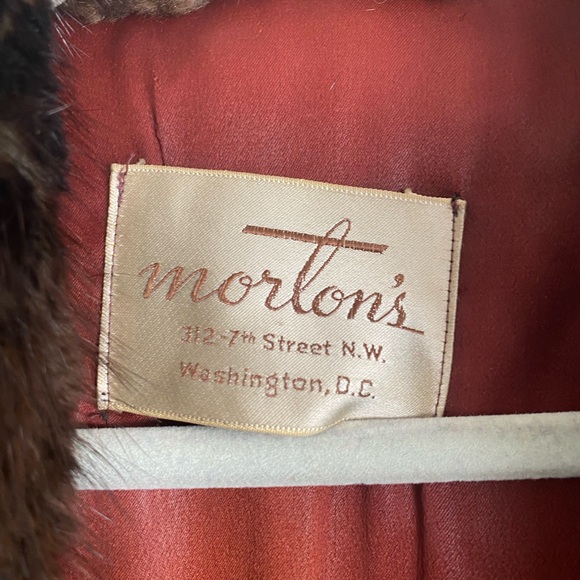 Vintage Mink Cape Shawl Fur Morton’s 40s 50s 60s Luxury Brown Silky Lining - Picture 4 of 7